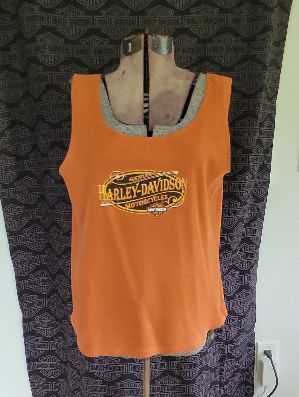 Harley-Davidson Tank Top 2XL Brown/Orange